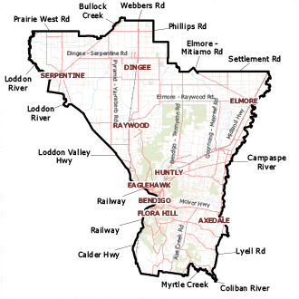 bendigo east district map detailed